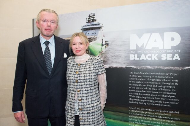 Hans and Julia Rausing at the premier of the Black Sea Map Expedition