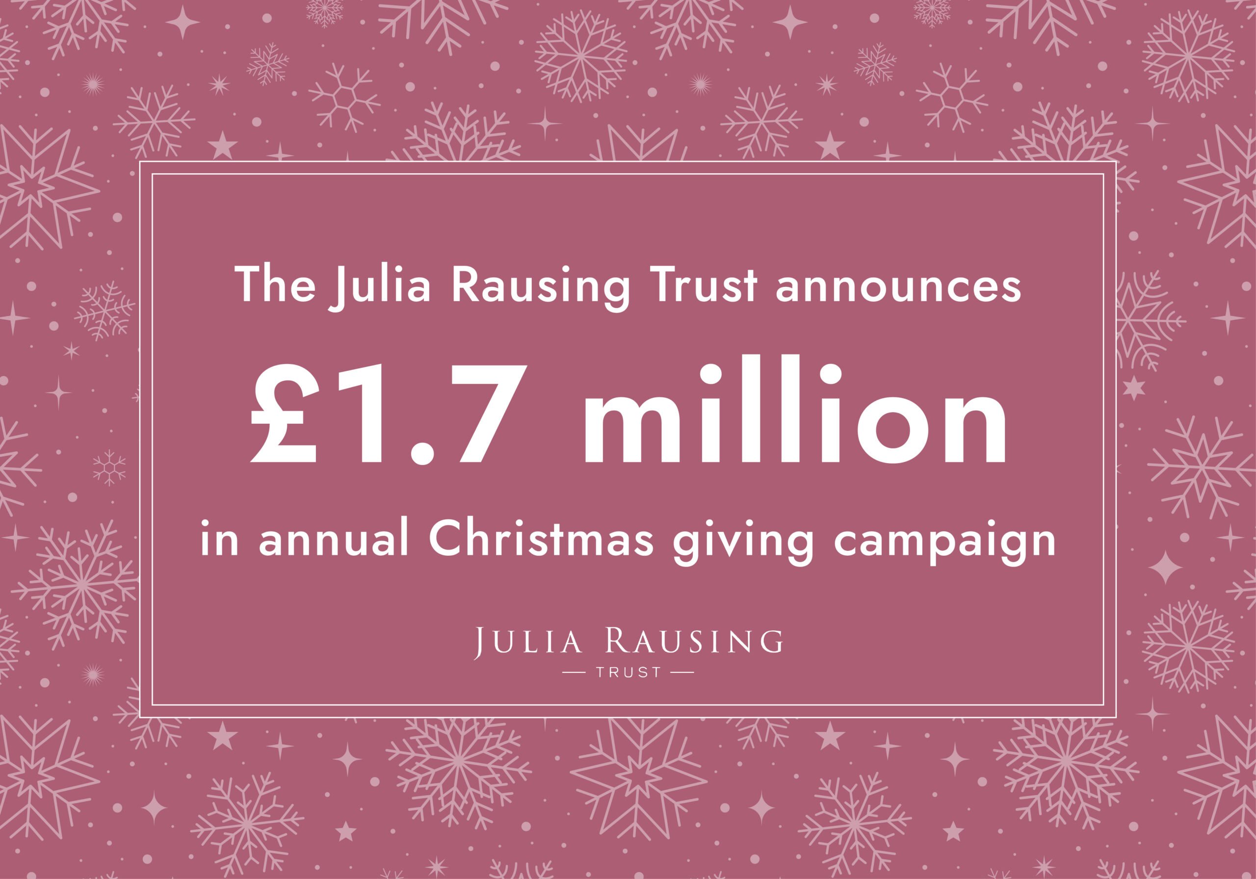 £1.7 million in annual Christmas giving campaign